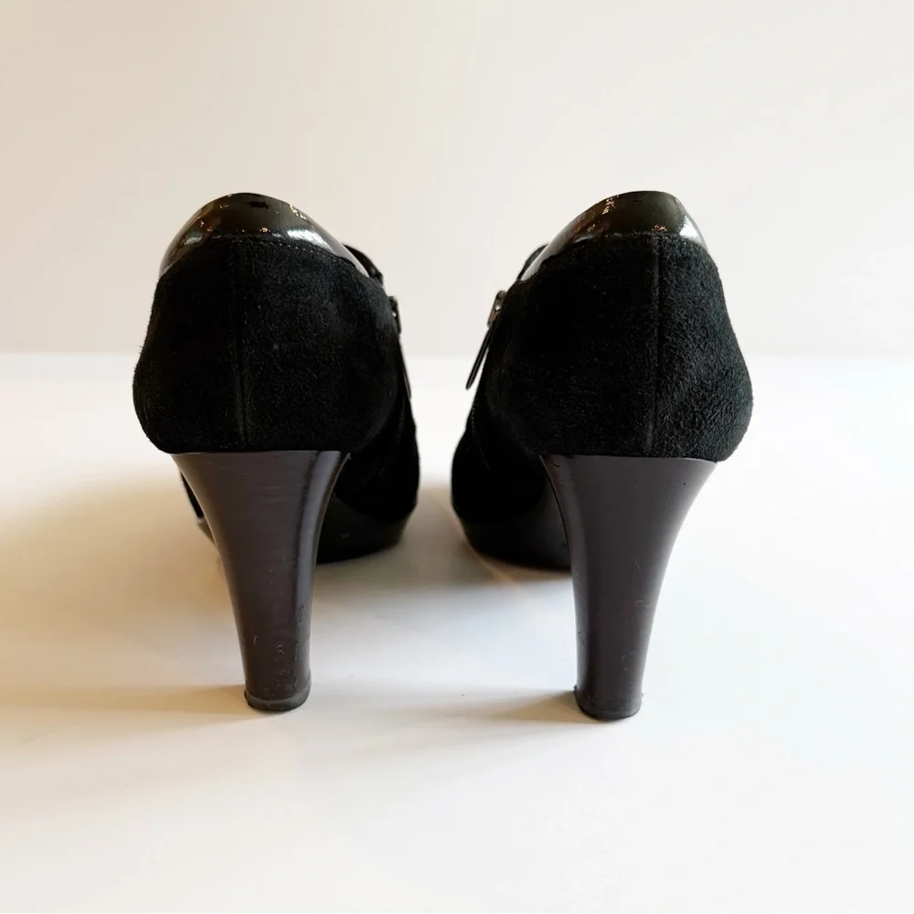 Aquatalia Suede Studded Accent Heeled Ankle Boots